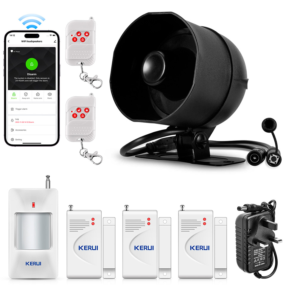 Home Zone Security App - KERUI sistem Alarm WIFI, sirene Tuya