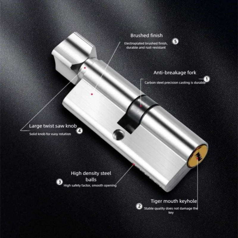 Home Security Door - Silinder Kunci Pintu Aluminium Thumb Turn