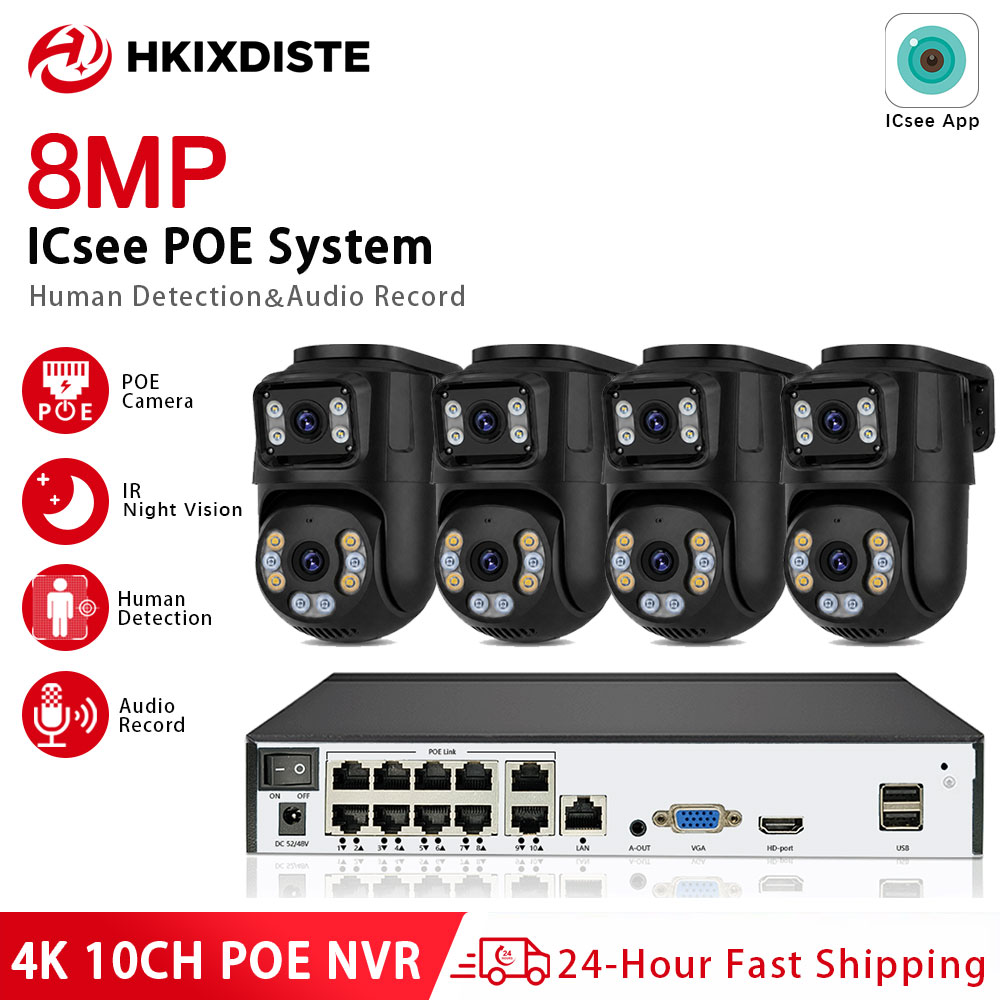 Home Security And Camera Systems - Sistem Kamera Keamanan IP ICSee 4K