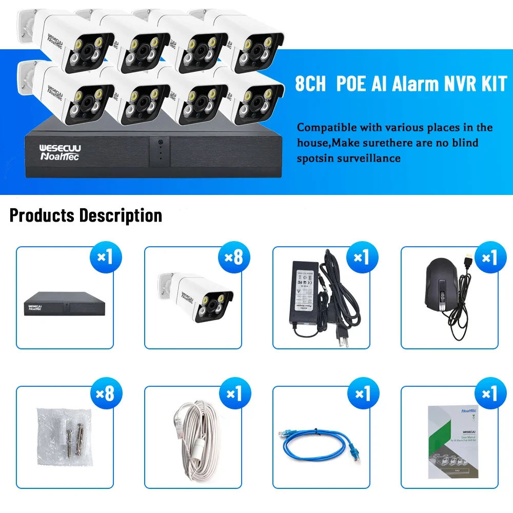 Home Security And Camera Systems - Produsen 5mp 4k 8mp 4 8