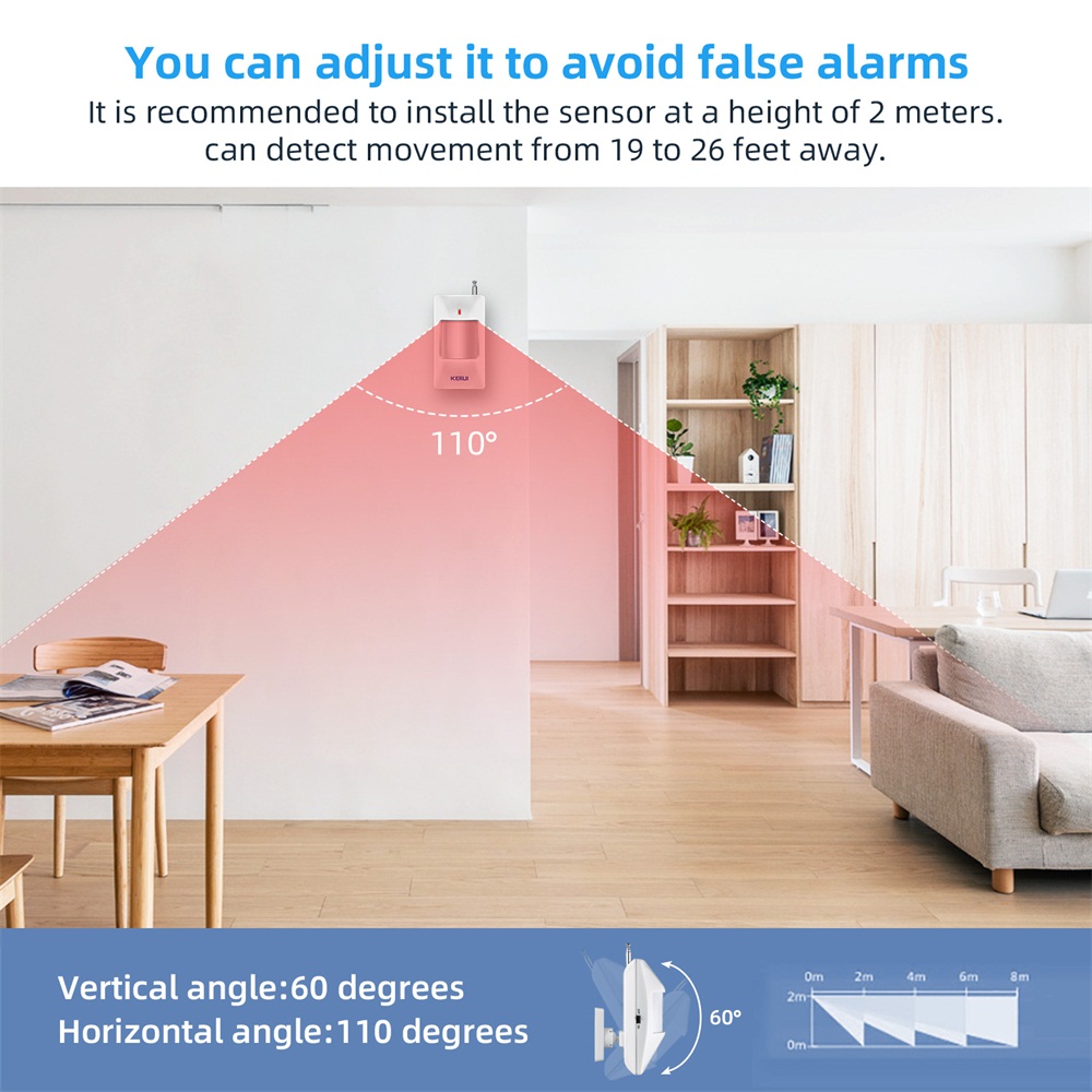 KERUI detektor Alarm Sensor ge - Pet Immune Pir Sensor ulasan dan harga