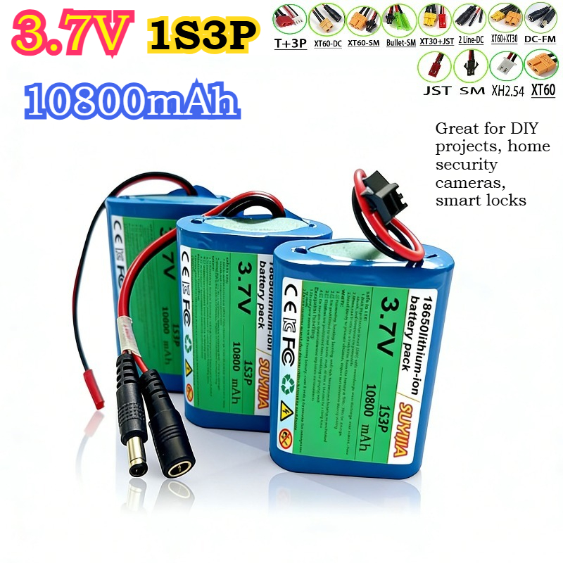 3.7V 10800mAh 1S3P 18650 Paket - Home Security Project ulasan dan harga