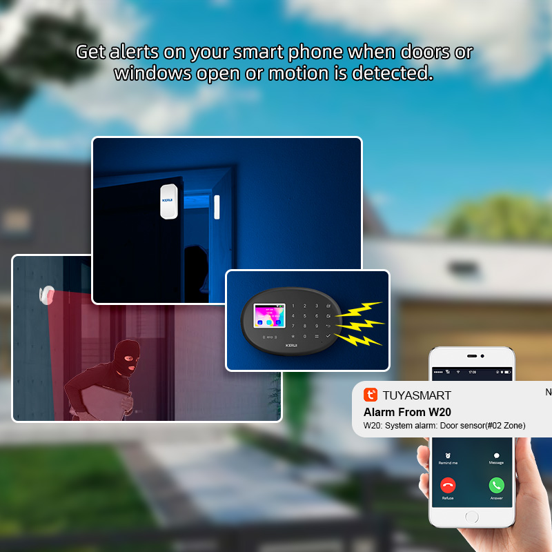 KERUI WiFi + 4G/2G Sistem Alar - Home Zone Security App ulasan dan harga