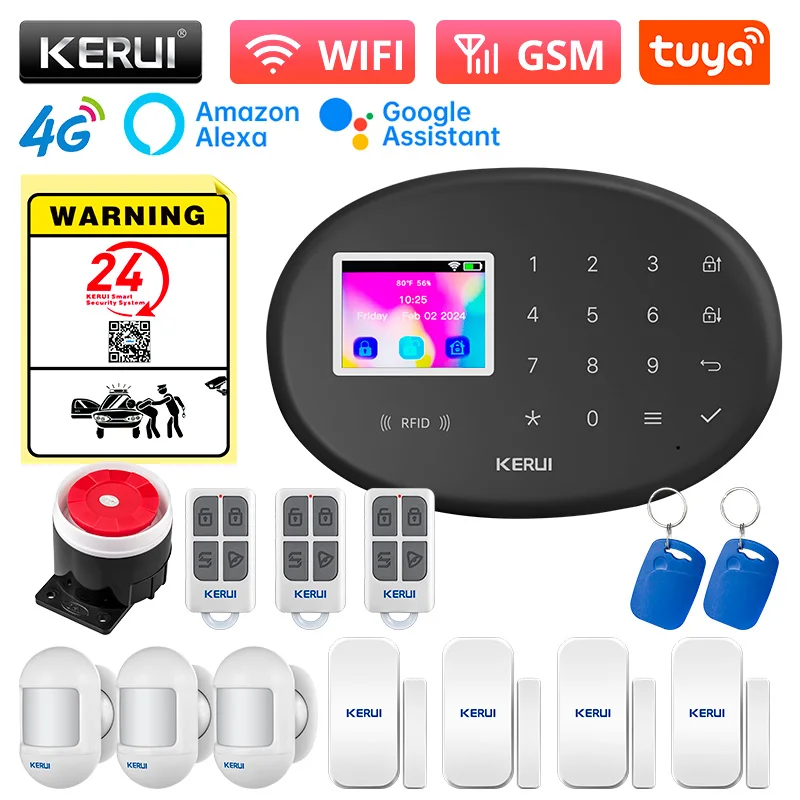 KERUI WiFi + 4G/2G Sistem Alar - Home Zone Security App ulasan dan harga