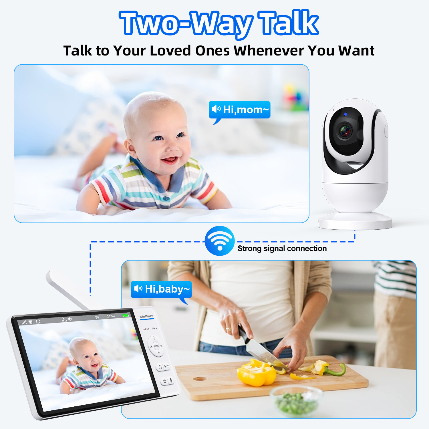 Monitor Bayi Video 7 Inci deng - Home Security Wireless Cameras ulasan dan harga