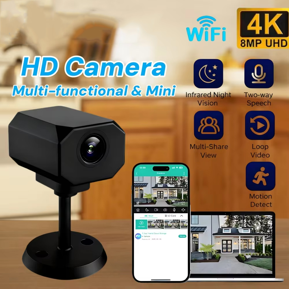 Kamera Keamanan WiFi 4K HD unt - Home Security Home Assistant ulasan dan harga