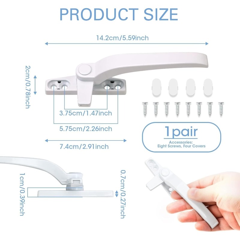 Pegangan Kunci Jendela Kaca 2  - Home Security Tapo ulasan dan harga