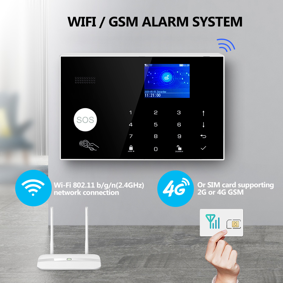 KERUI 4G/WiFi Sistem Alarm Rum - Home Zone Security App ulasan dan harga