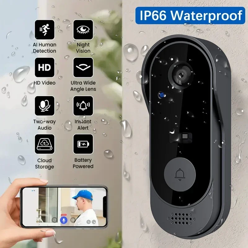 Kamera Bel Pintu Nirkabel HD T - Home Security And Camera Systems ulasan dan harga