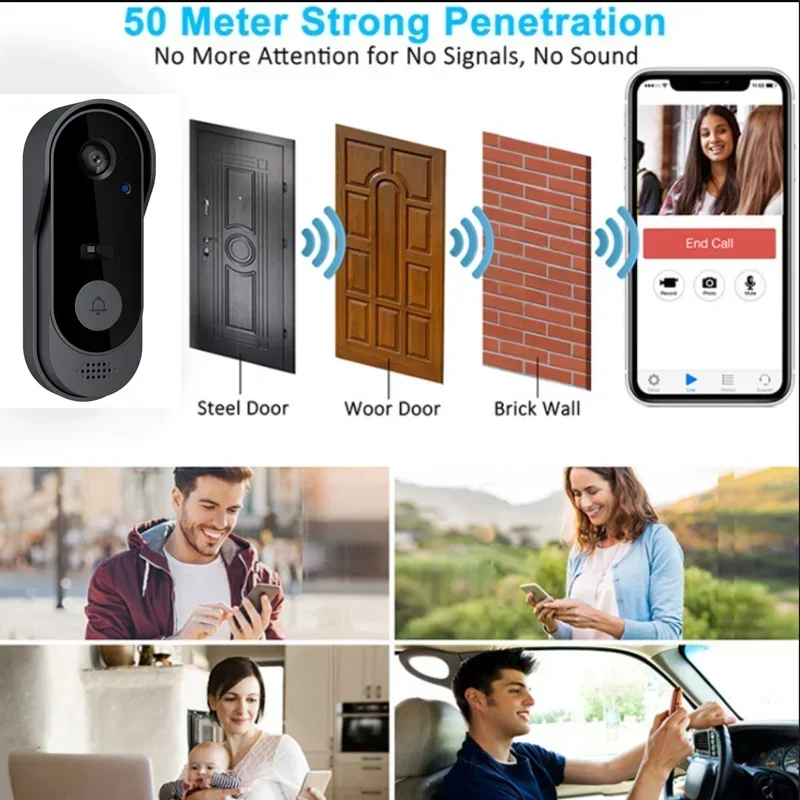 Kamera Bel Pintu Nirkabel HD T - Home Security And Camera Systems ulasan dan harga
