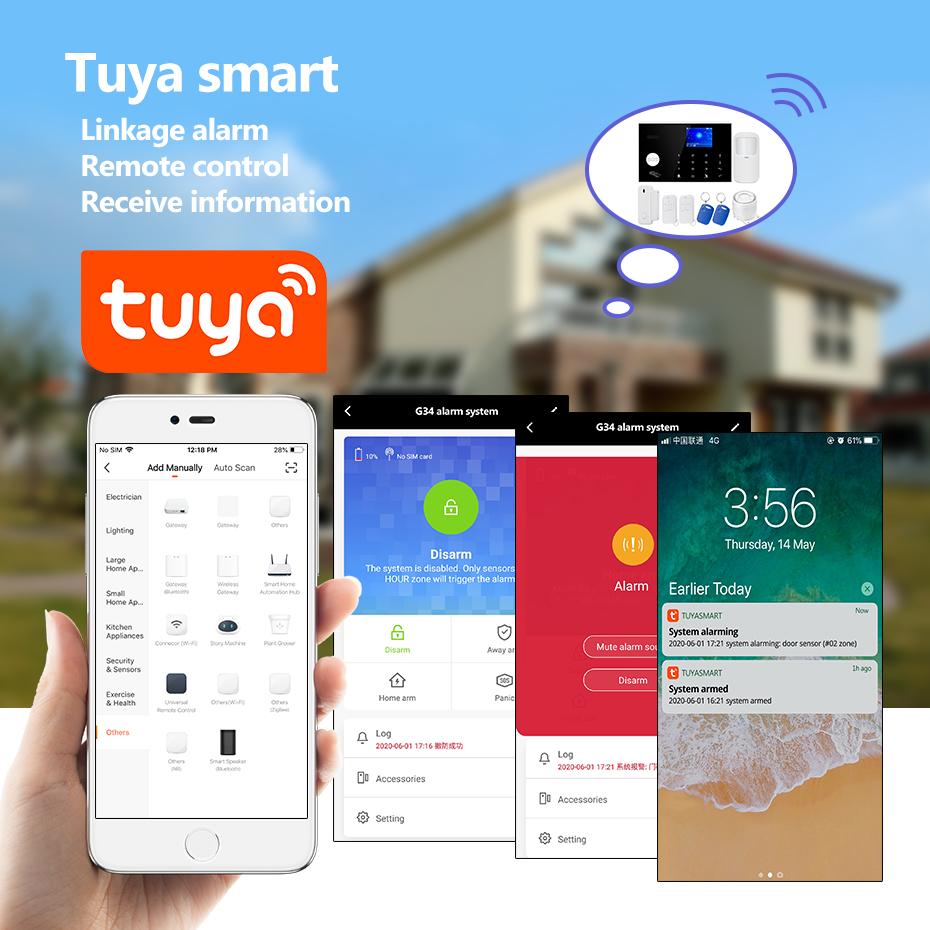 Sistem Alarm Rumah KERUI 433mh - Home Zone Security App ulasan dan harga
