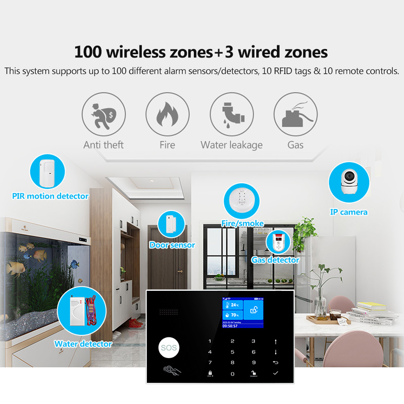 Sistem Alarm KERUI 4G dengan Z - Home Zone Security App ulasan dan harga