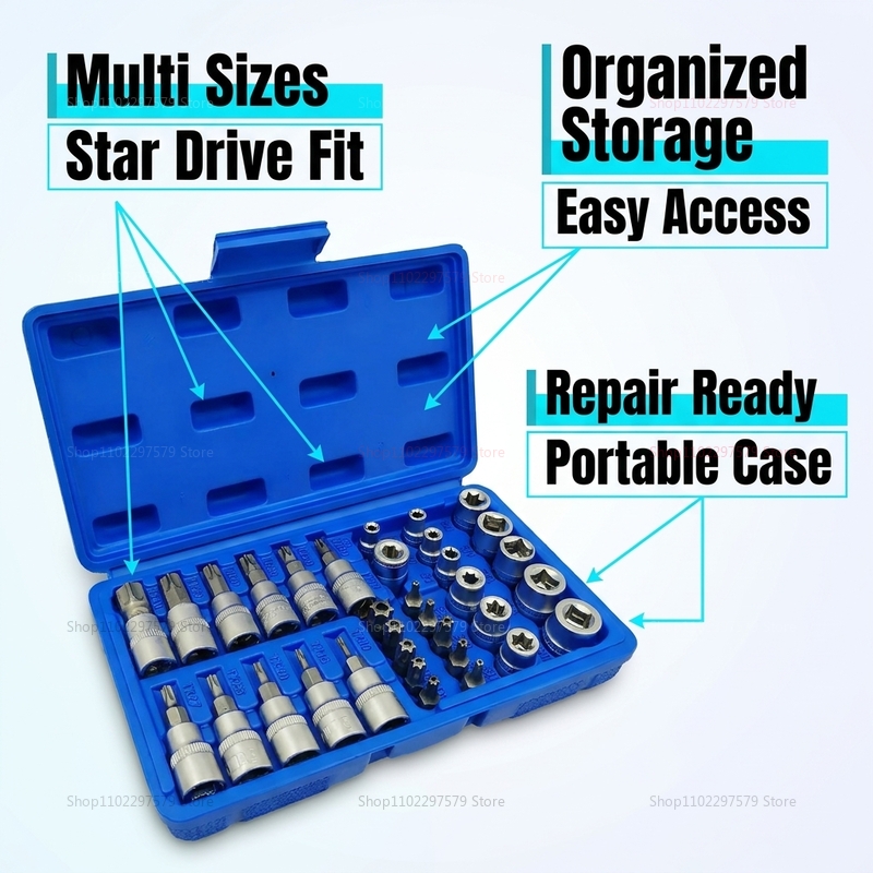 34Pcs Set Soket Bintang Berkua - Home Security Project ulasan dan harga
