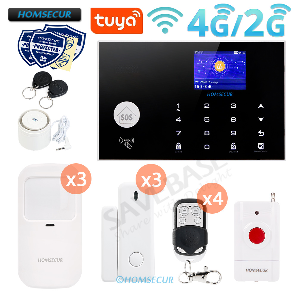 433MHz Nirkabel 4G/3G/GSM WIFI - Home Zone Security App ulasan dan harga