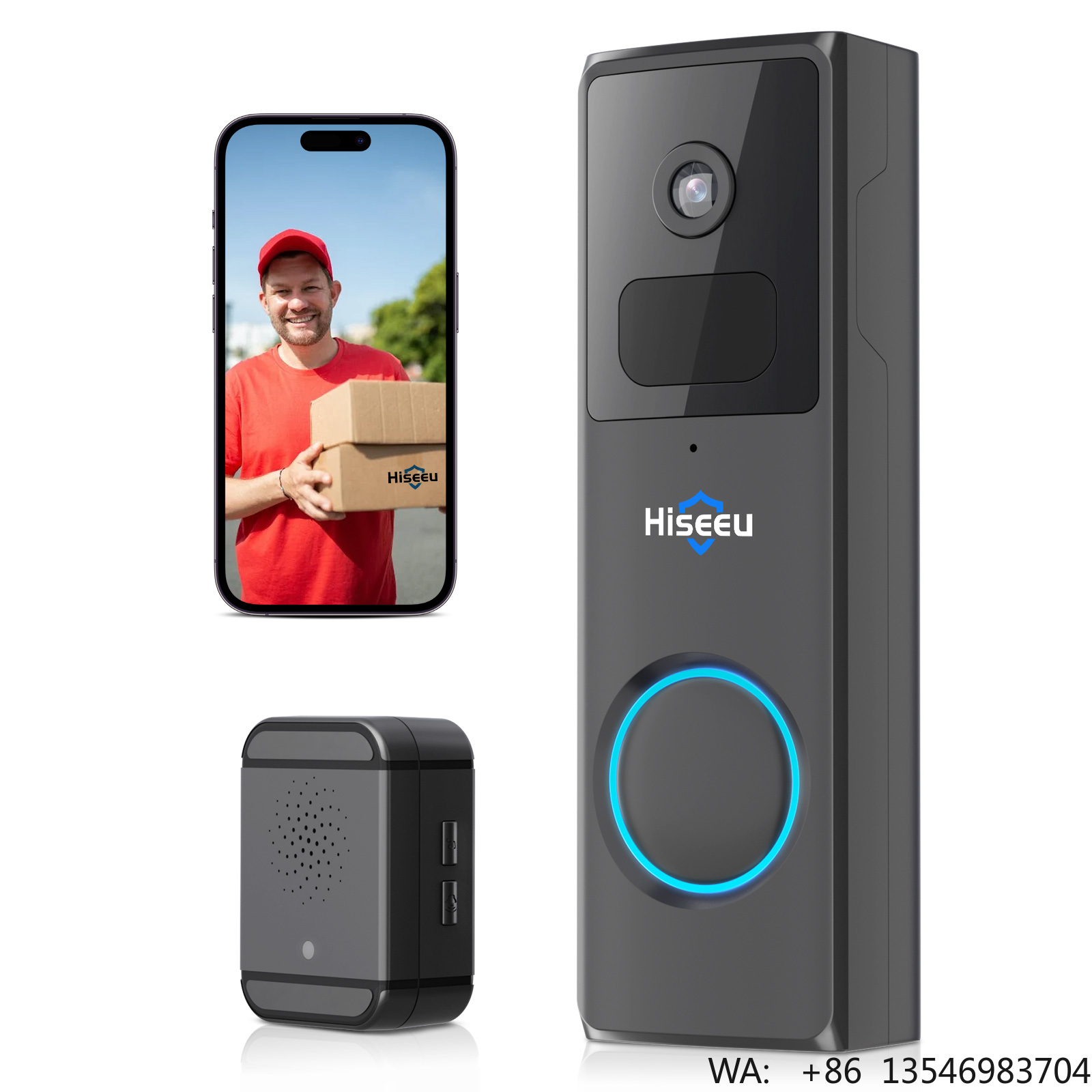 Kamera Pintu Rumah Hiseeu 1080 - Home Security Ring Camera ulasan dan harga