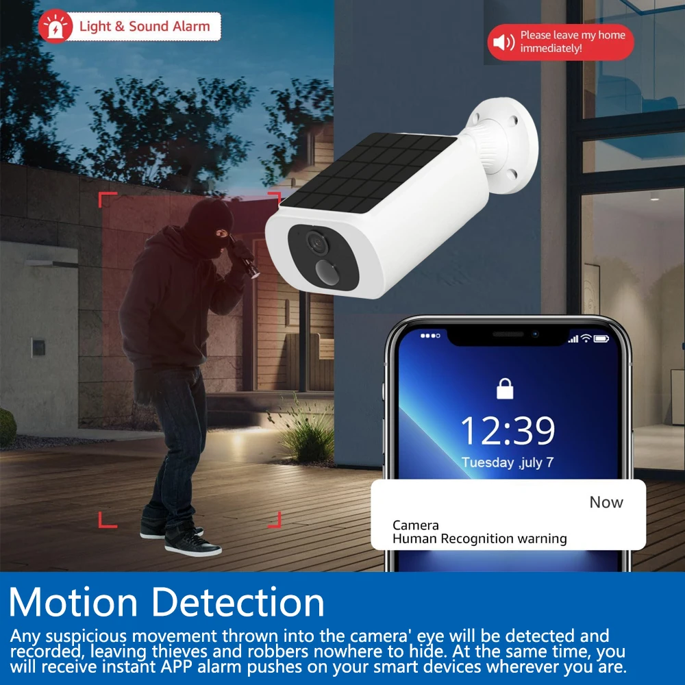 Kamera Keamanan Tenaga Surya T - Home Security Systems Wireless ulasan dan harga